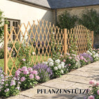 Atskirų stulpų užtvaros, 2 vnt. rinkinys, išsiskleidžiančios užtvaros su atraminiais kojeliais, 180 x 30 x 103 cm, rudos spalvos