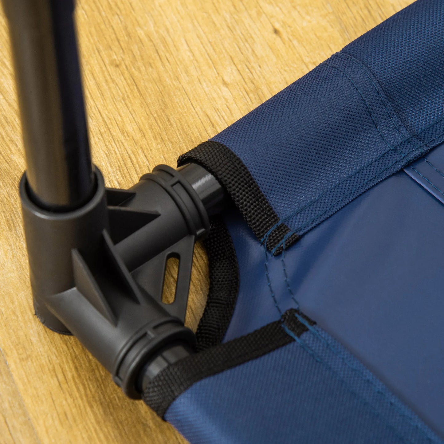 Lauko šunų ir kačių lova, augintinio gultas, metalinis, 600D Oxford audinys, mėlyna, 91,5 x 76,2 x 18 cm