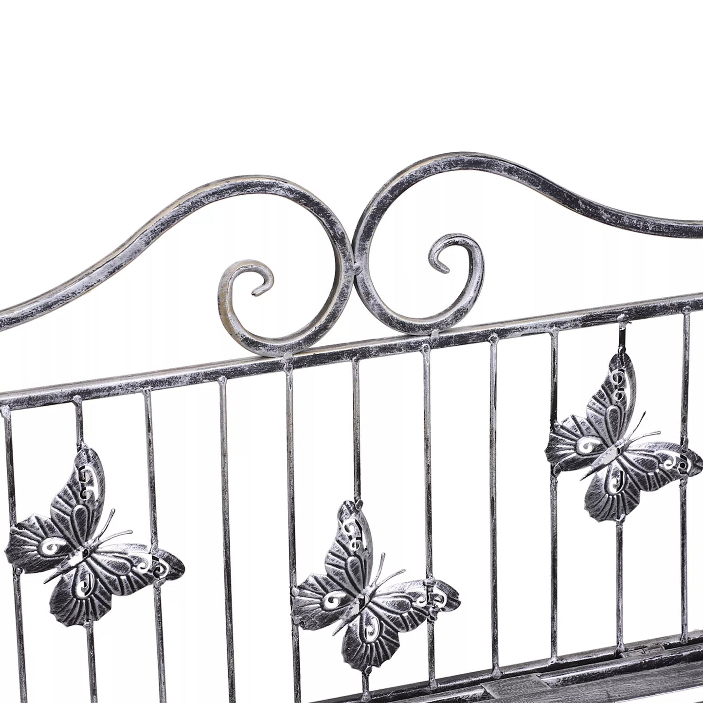 Augalų stovas Gėlių stovas Lentyna 3 pakopos Metalas Sidabro pilkumo 44 x 25 x 96 cm