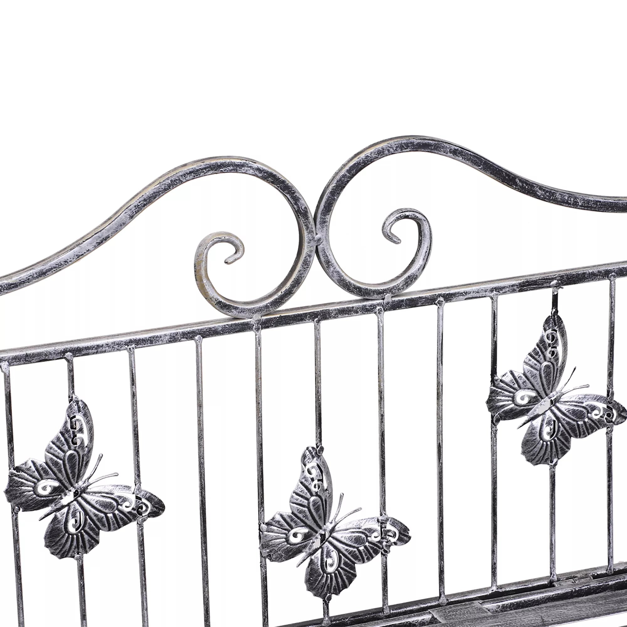 Augalų stovas Augalų stovas Gėlių stovas Gėlių laiptai Sodo stovas 3 lygiai Metalo sidabrinės spalvos 44 x 25 x 96 cm