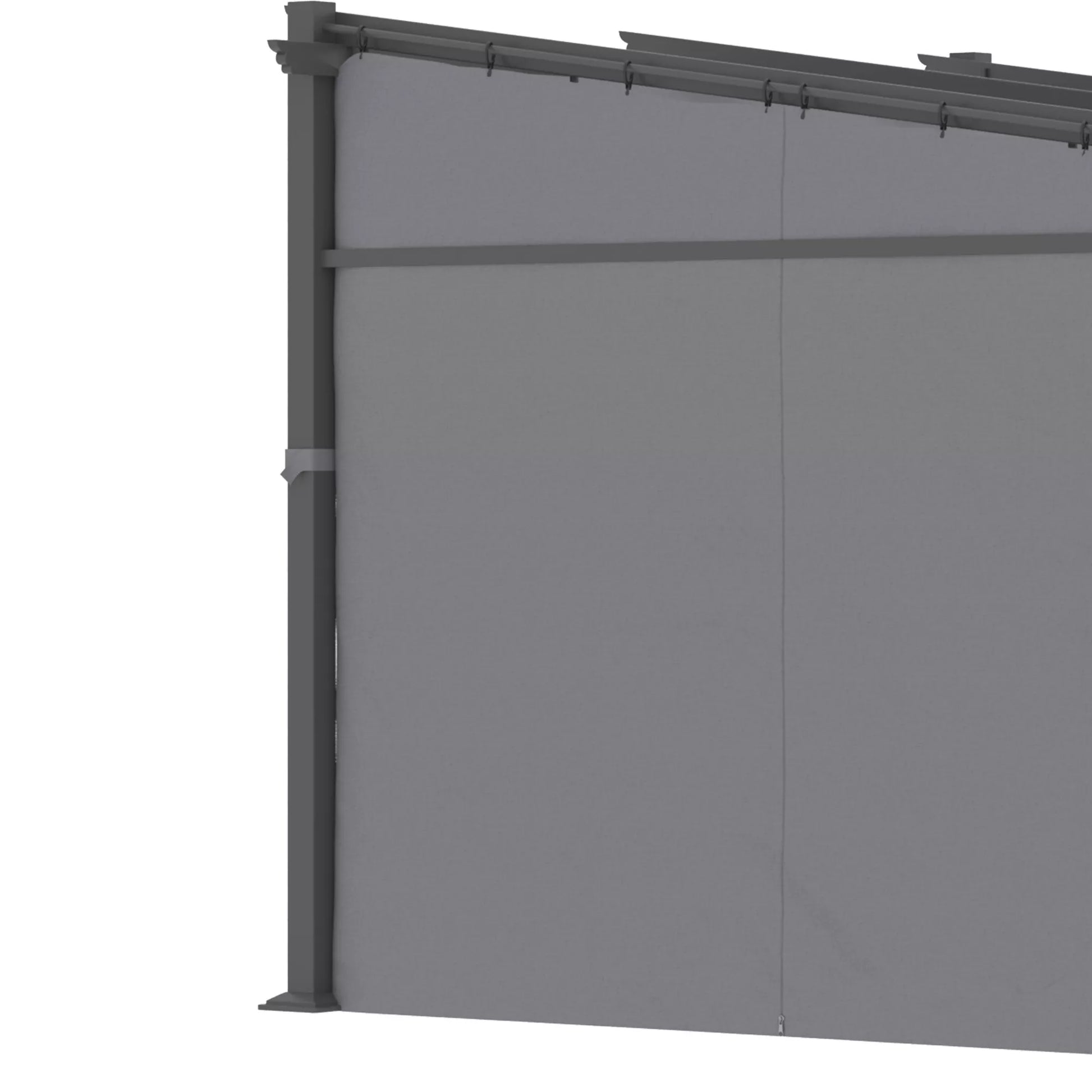 Pergola, įskaitant tvirtinimo medžiagas, ištraukiamas stogas, 2,97 m x 2,95 m x 2,3 m, tamsiai pilka