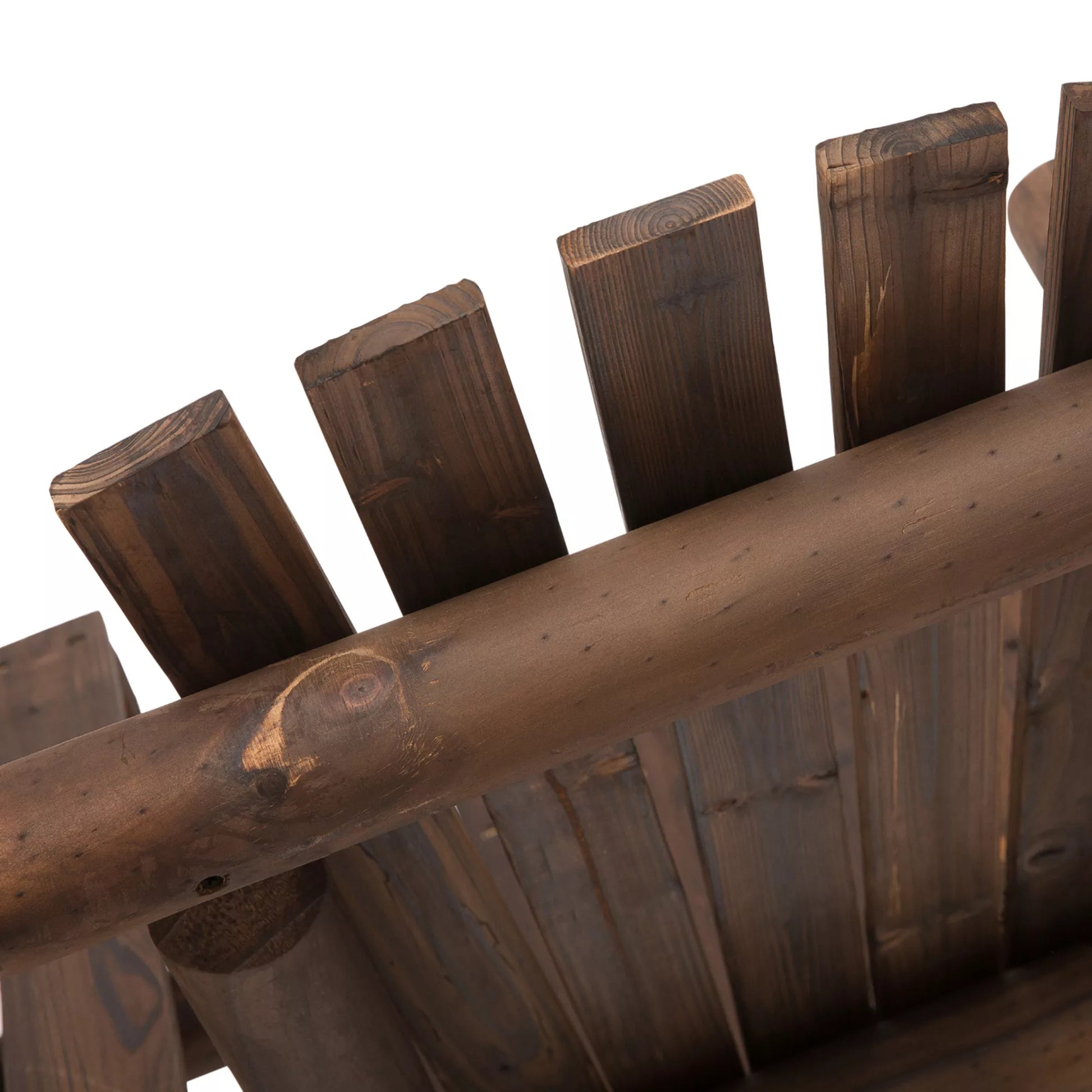 Sodo suolas su stalu, sodo baldai, suolas, 2 kėdės, masyvi mediena, ruda, 157 x 88 x 103 cm