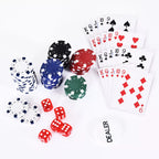 Uždaromas pokerio lagaminas Pokerio rinkinys su lagaminu 300 žetonų 5 kauliukai 2 kortų kaladės Priedai, pokerio žetonai Komplektas Pokerio žaidimas Kortų žaidimai Aliuminio lagaminas Texas Hold'em, Blackjack