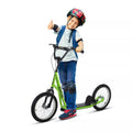 Vaikų paspirtukas Paspirtukas Miesto paspirtukas Kickscooter Paspirtukas Vaikų paspirtukas su pneumatinėmis padangomis ir rankiniu stabdžiu Paspirtukas Vaikams nuo 5 metų 16 colių Žalias 139 x 58 x 90-96 cm