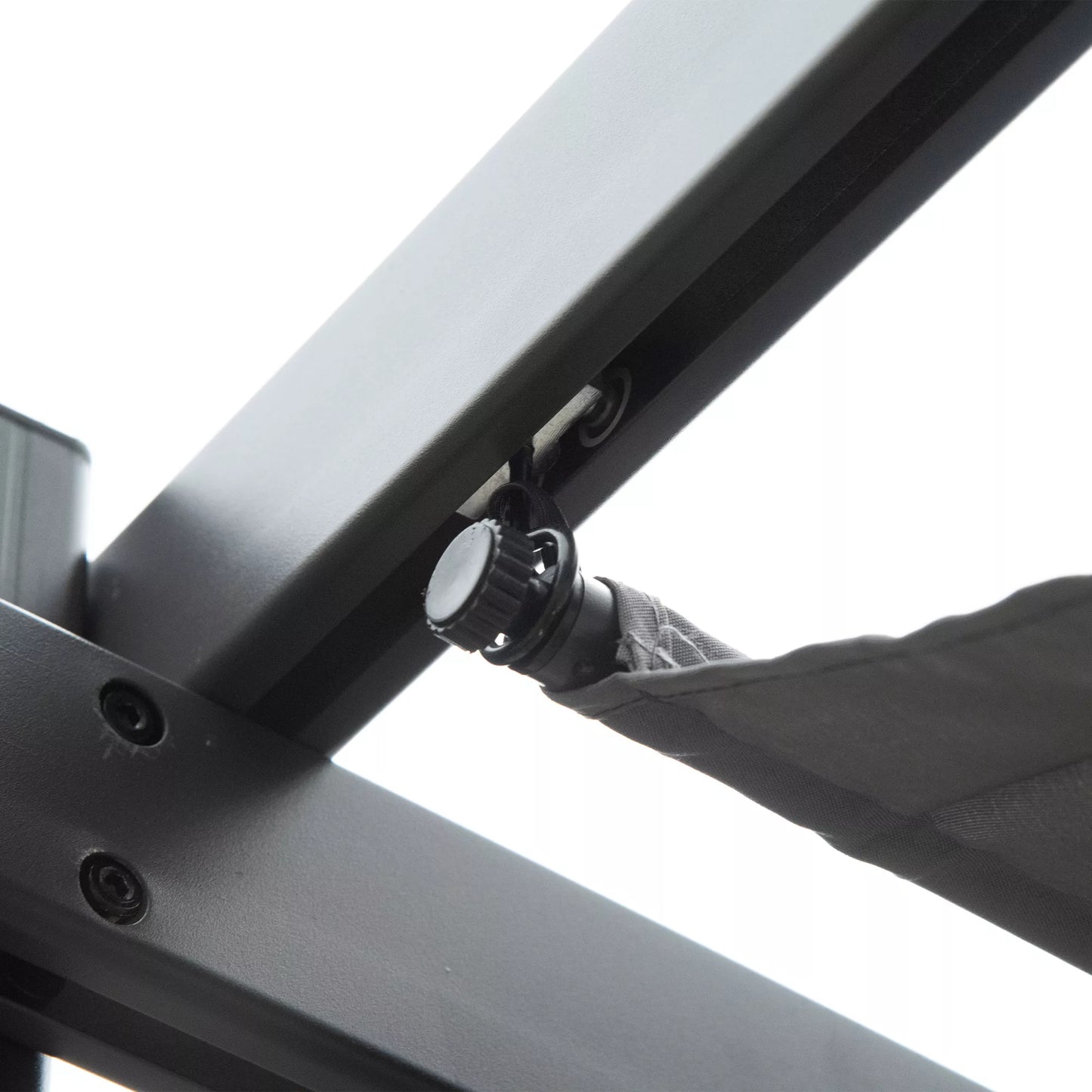 Pergola Paviljonas Terasos Stoginė su stumdomu stogu Sodo Aliumininė Anglies Pilka+Tamsiai Pilka 3x3x2,23 m