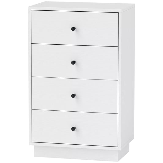 Komoda-sekcija su 7 stalčiais, medžio plokštės spintelė, modernaus stiliaus, 47 x 29 x 75 cm, balta