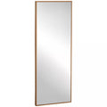 Sieninis veidrodis mediniu rėmu 45 x 125 cm, natūralios spalvos