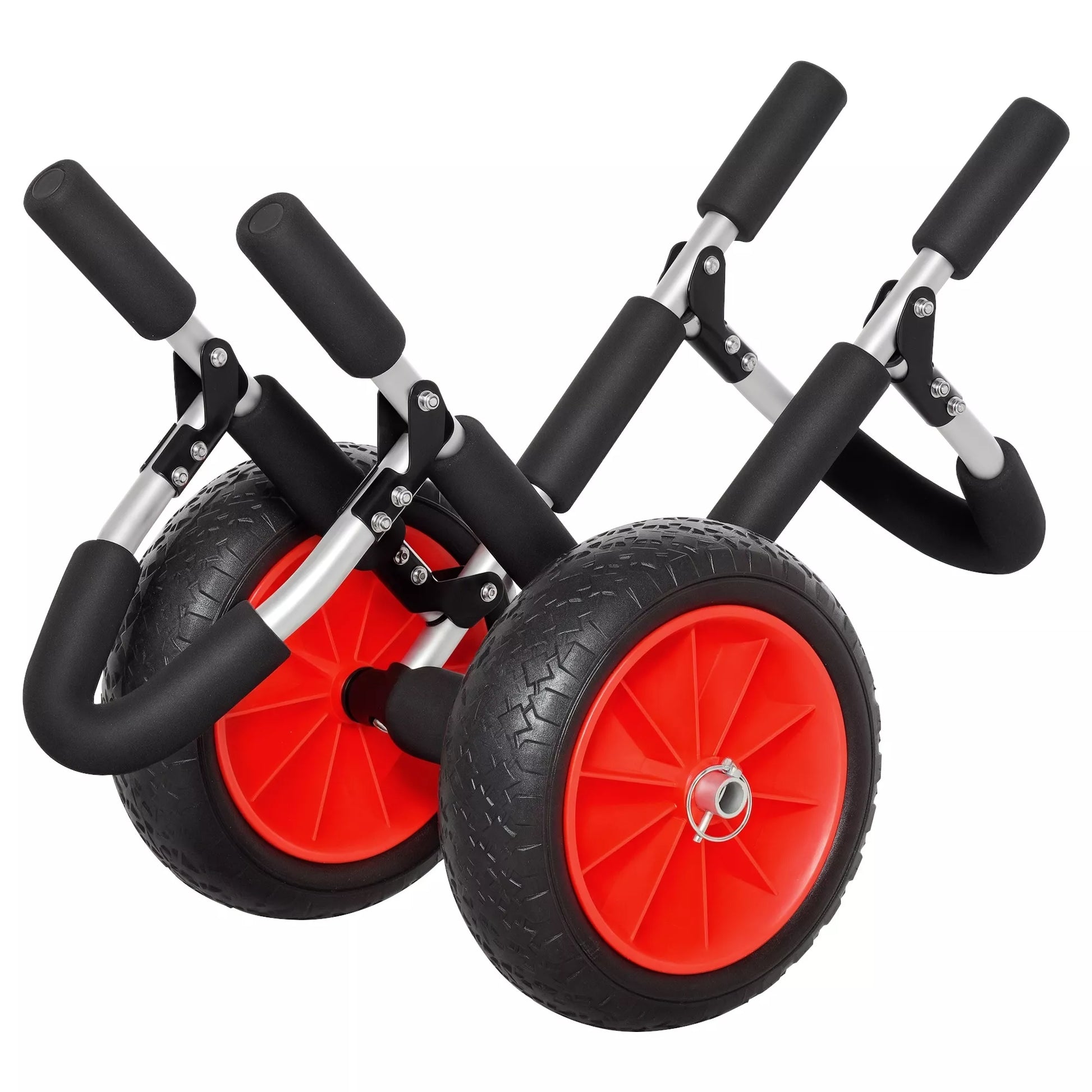 Surfwagen sulankstomas iki 45 kg AluTransportwagen Kajakwagen sulankstomas paminkštintas dirbtinės odos ratai Boatwagen Surfwagen Boatstrailer Trolley for Surfbrett Board Schlauchboot