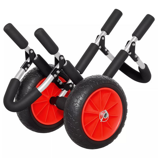 Surfwagen sulankstomas iki 45 kg AluTransportwagen Kajakwagen sulankstomas paminkštintas dirbtinės odos ratai Boatwagen Surfwagen Boatstrailer Trolley for Surfbrett Board Schlauchboot