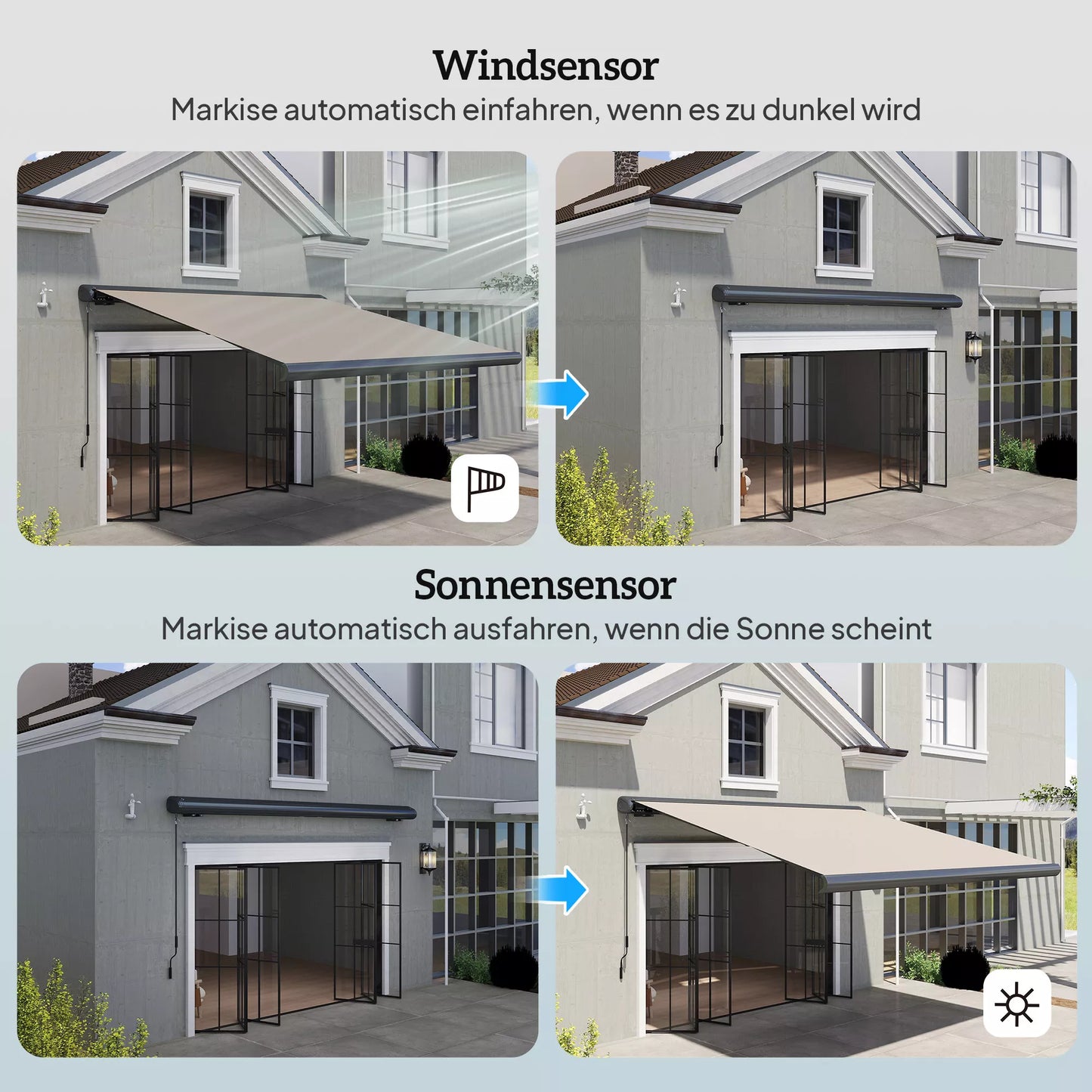 Saulės jutiklis Elektrinis vėjo jutiklis Oro stotis Lauko jutiklis Vėjo jutiklis 22 x 11 x 9 cm Balta