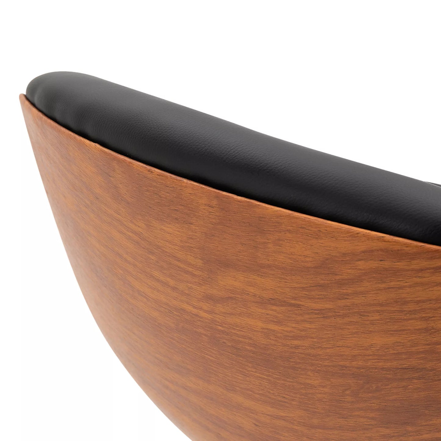 2 vnt. rinkinys baro kėdžių su atrama kojoms, baro kėdė su atlošu, bistrot kėdė, valgomojo kėdė, reguliuojamo aukščio, pasukama, dirbtinė oda, juoda, 46 x 53,5 x 85-106 cm