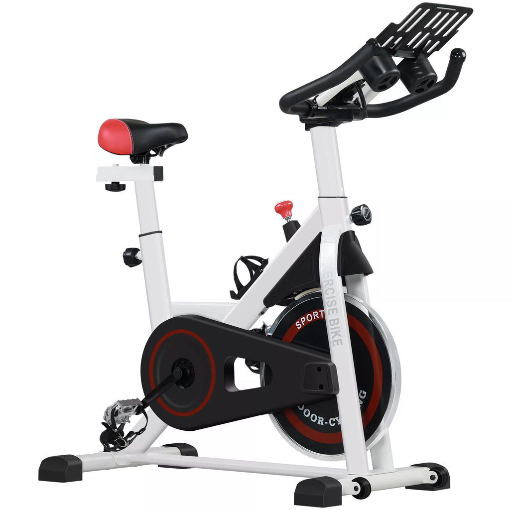 Ergometras, reguliuojamas pasipriešinimas, iki 120 kg, plienas, L103xB53xH100-114 cm, baltas/juodas