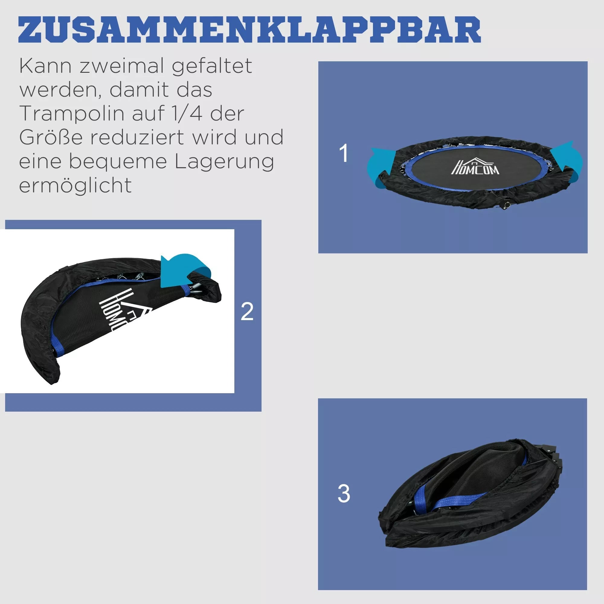 Fitneso batutas su reguliuojama rankena, 102 cm, iki 150 kg, juodos ir mėlynos spalvos