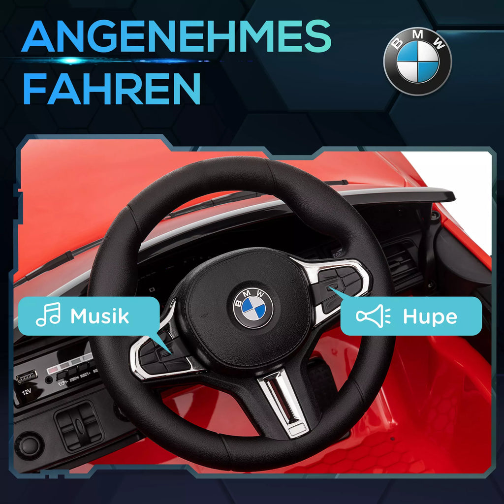 Elektrinis vaikų automobilis BMW M4, garsas ir šviesa, 3–5 km/h, su nuotolinio valdymo pultu, skirtas 3–5 metų vaikams, raudonas