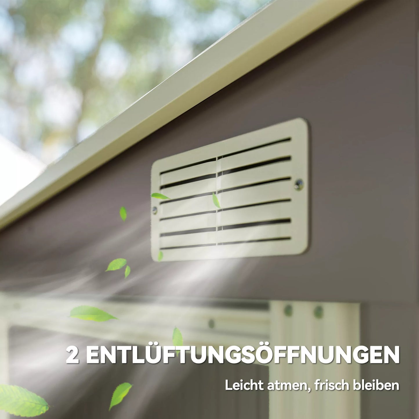 Metalinė sodo pašiūrė 2,81m² 154x206,5x181 cm su nuožulniu stogu, pamatu