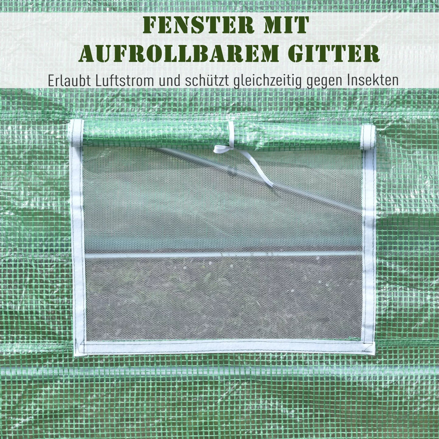 Plėvelinis šiltnamis pomidorams, šiltnamis, plėvelinis tunelis, daigykla su langu, žalias 595 x 300 x 200 cm