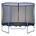 Batutas su apsauginiu tinklu Sodo batutas, skirtas naudoti viduje ir lauke Fitneso batutas paaugliams ir suaugusiems Plieninis Mėlynas + juodas iki 113,6 kg Ø305 x 248H cm