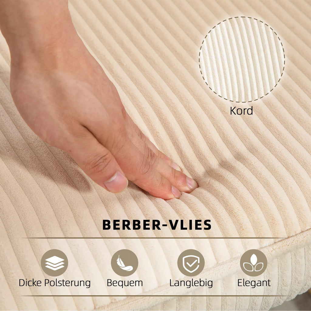 Supamasis krėslas su buko medienos kojomis, smėlio spalvos
