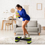 Aerobinis stepperis, reguliuojamo aukščio, iki 150 kg, juodai žalias