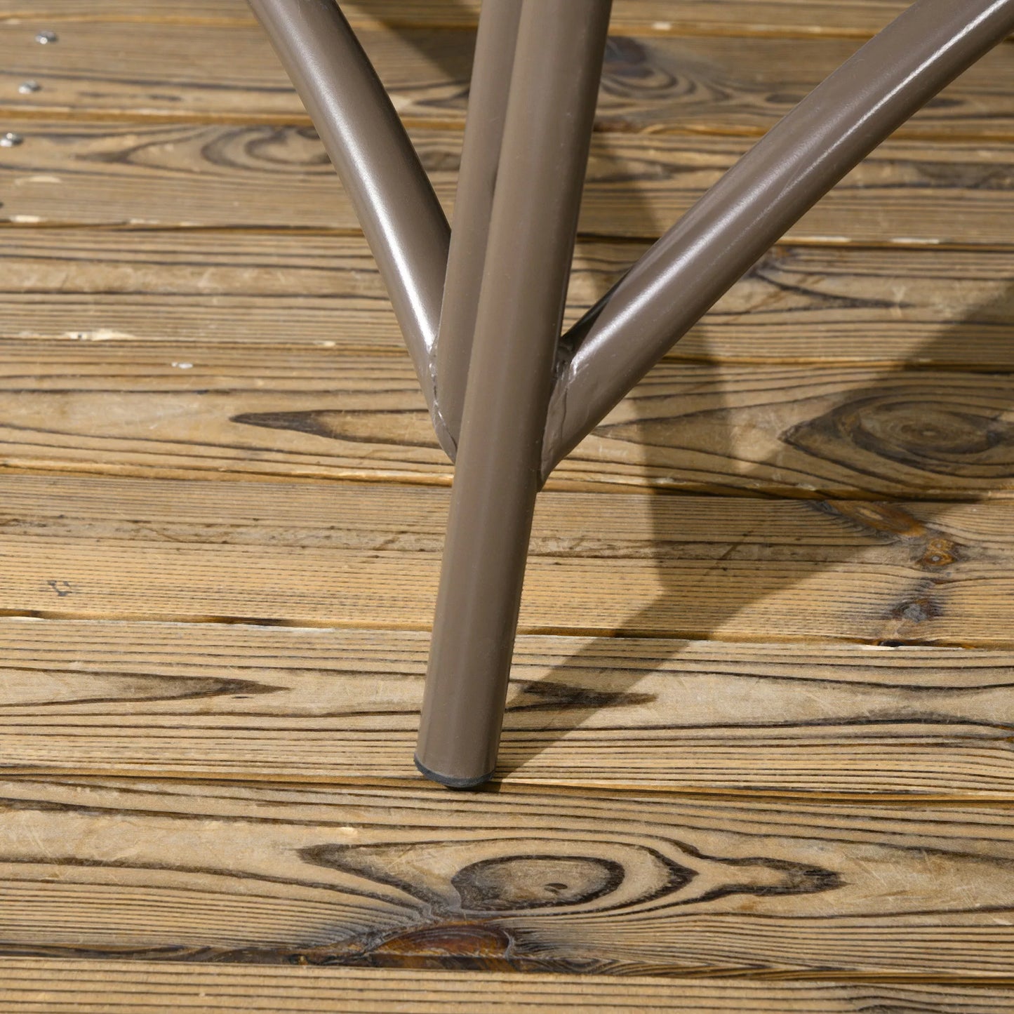 Sodo baldų komplektas, 2 pinti foteliai su staliuku, sulankstomas, sėdimosios pagalvėlės, metalinis rėmas, spalva: smėlio