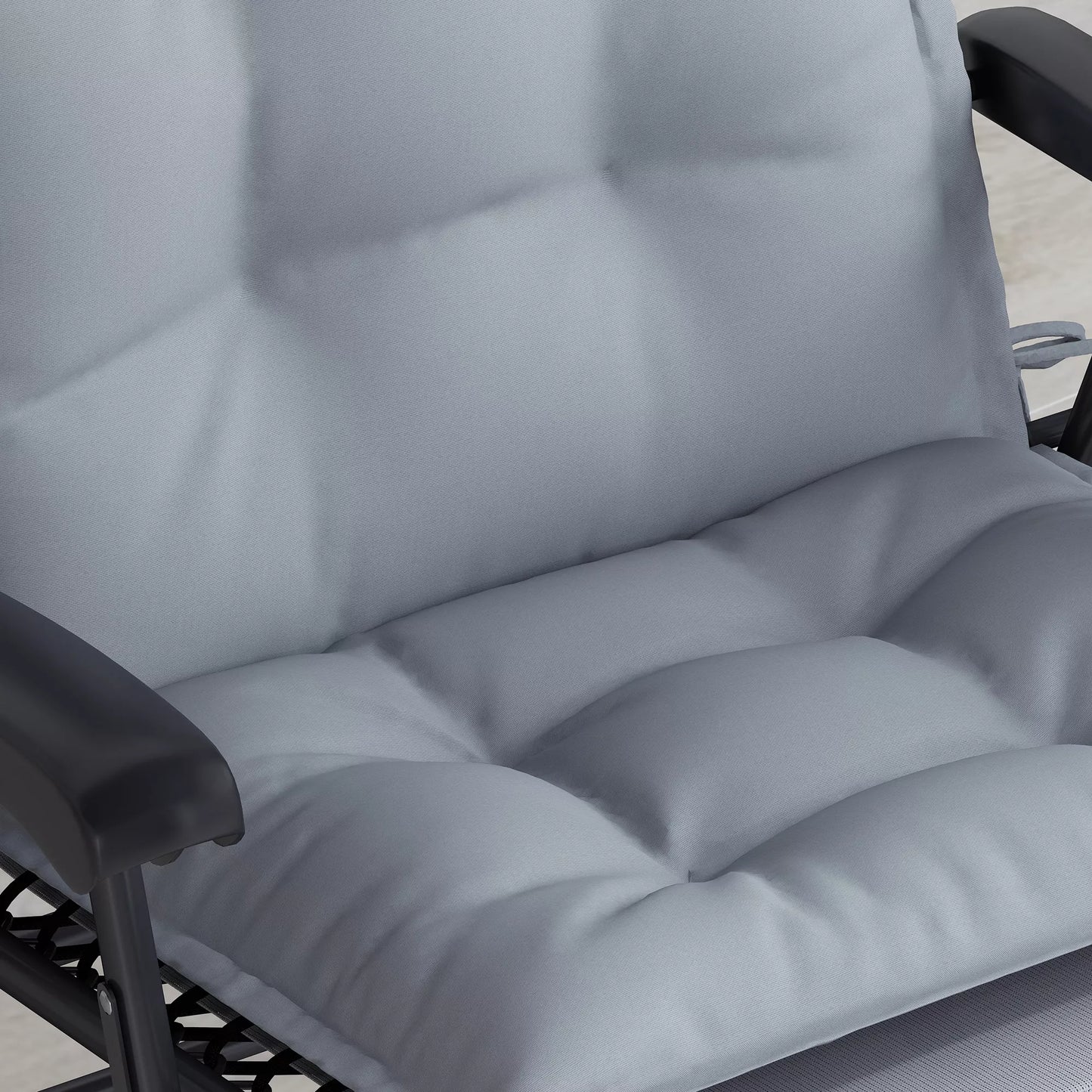 2 vnt. komplektas vandeniui atspari pagalvėlė skirta gultui, čiužinys sodui, paminkštinimas 50x116x5 cm, šviesiai pilkas