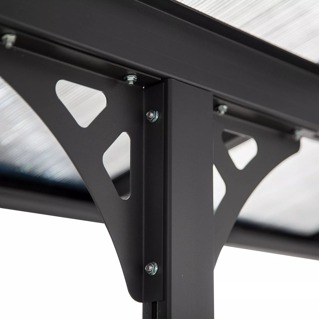 Pergola paviljonas  4,35 x 3,02 m Sodo paviljonas Stogas Palapinė 231–250 cm aukščio reguliavimas Apsauga nuo saulės Terasos stogas Prikabinamas paviljonas Aliuminis Pilkas