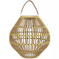 Sodo lempa Saulės lempa Sodo saulės lempa, PE rotangas, boho stilius, 31 cm x 31 cm x 32 cm, geltona