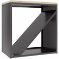 2-in-1 vidinė malkinė 58 x 36 x 60cm paaukštintas malkų stovas su pertvara Metalinis Juodas