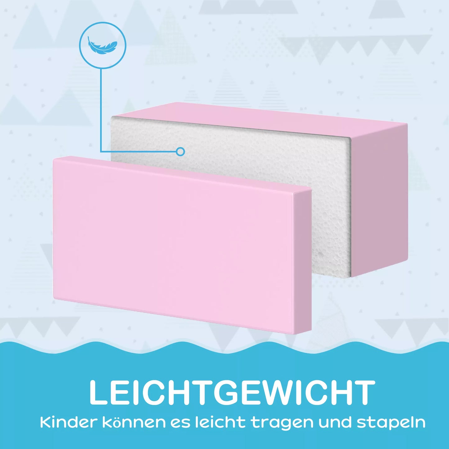 Putų plastiko konstruktoriai vaikams, skatina kūrybiškumą, dirbtinė oda, 40x40x20 cm, įvairių spalvų, 1–3 metai