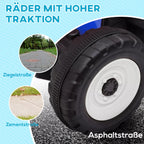 Traktoriaus informacinė grafika apie ratus