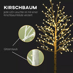 Kalėdinė dekoracija – dirbtinis beržas su 180 LED, 3 šviesumo lygiai, 180 cm