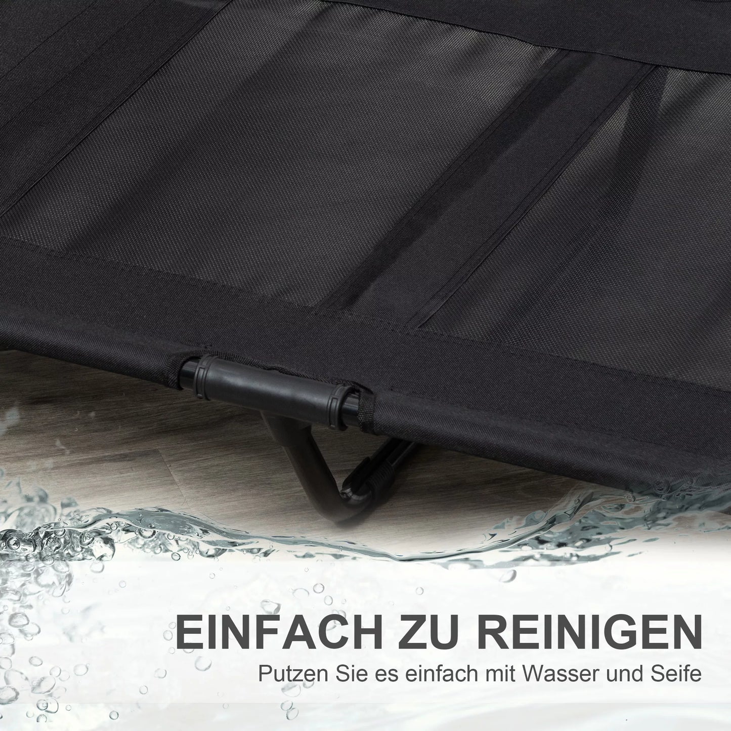 Lauko šunų guolis, sulankstomas, kvėpuojantis, juodas