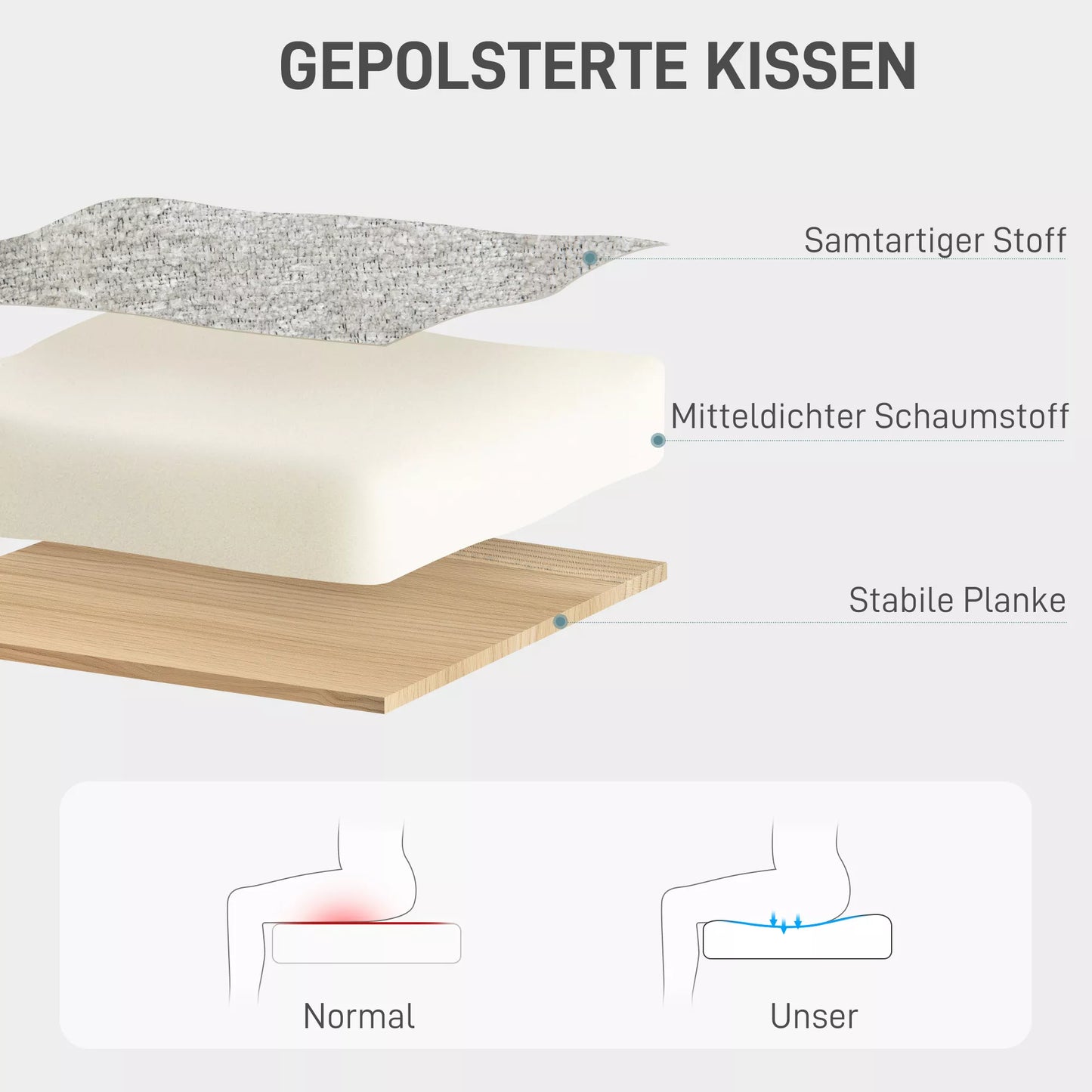 HOMCOM Biuro kėdė, sukamasis, reguliuojamo aukščio, su supimo funkcija, šviesiai pilka