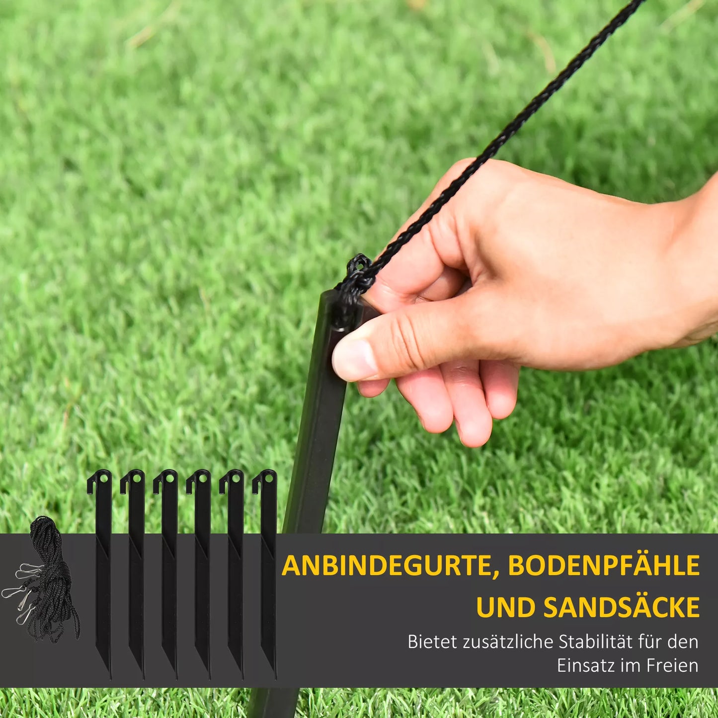 HOMCOM Pripučiamas Kalėdų Senelis su rogėmis ir elniu, su LED lemputėmis, sodui