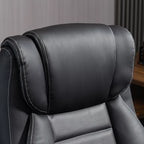 Biuro kėdė su masažu, aukščio reguliavimo pirmininko kėdė, ergonomiška biuro kėdė, žaidimų kėdė, kompiuterio kėdė, 6 vibracijos taškai, lininės išvaizdos reguliuojama juoda 66 x 78 x 112–120 cm