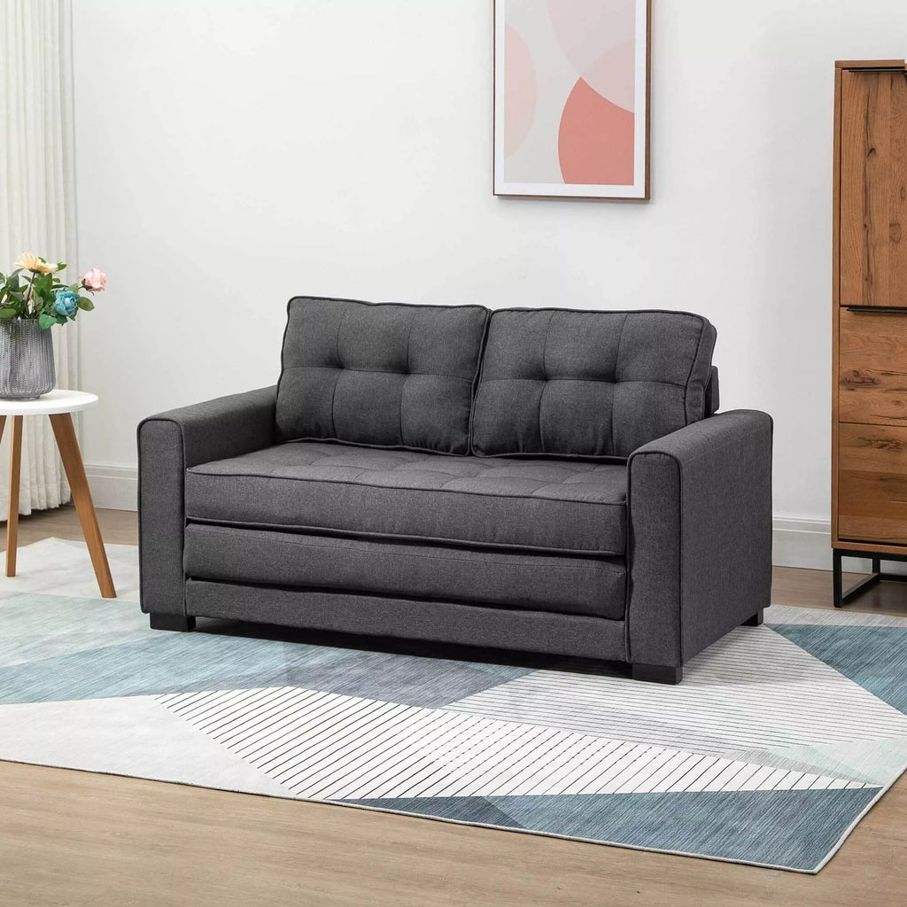 Miegamoji sofa su patalynės dėže, pilka, 147,5 x 75 x 85 cm