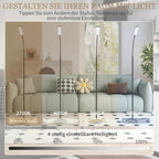 HOMCOM LED grindinis šviestuvas, 5 režimai, atminties funkcija, reguliuojamas ryškumas, plienas, juodas