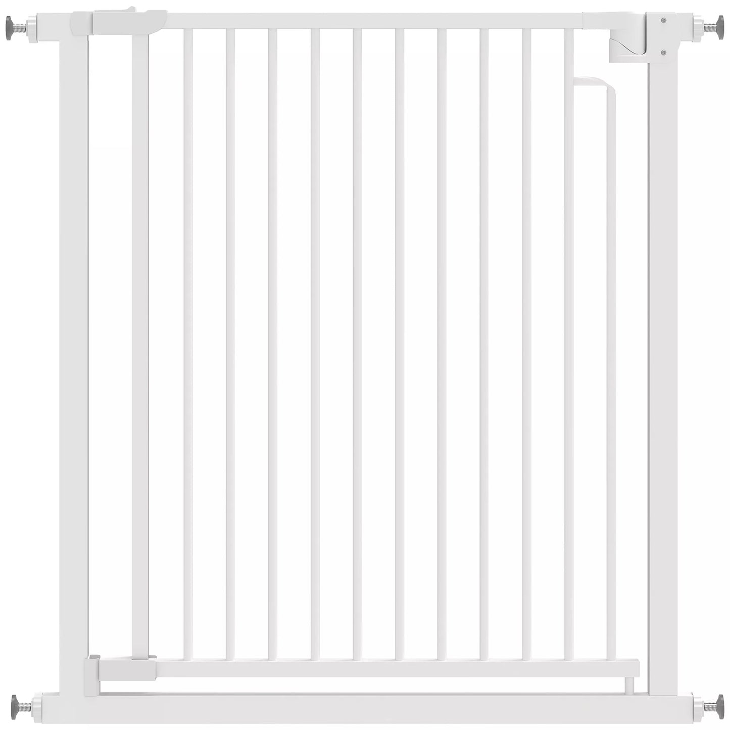 Apsauginiai varteliai, laiptų ir durų užtvaras be gręžimo su automatiniu uždarymu, 76-82x76 cm, balta