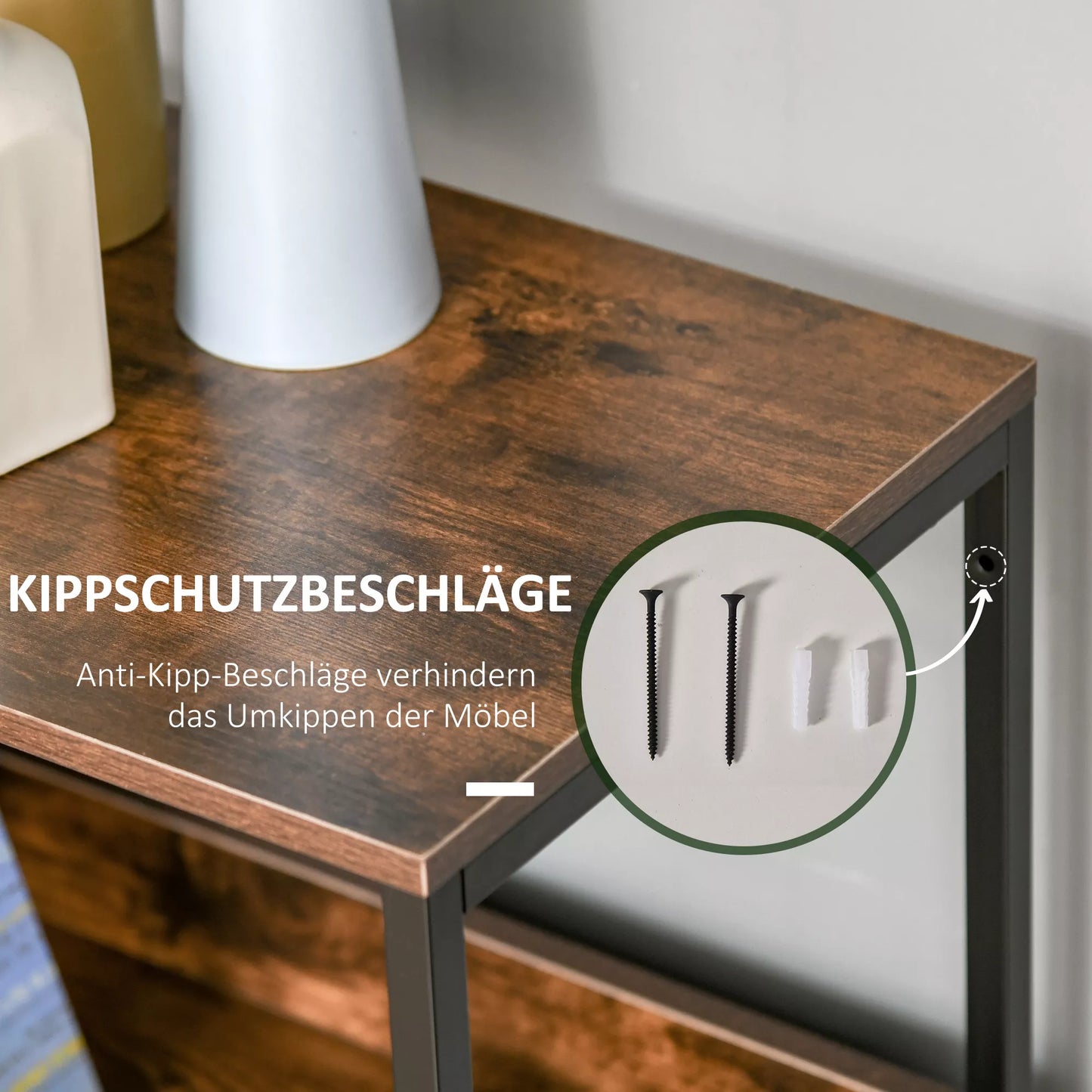 Juoda komoda su 4 stalčiais ir lino apdaila, laikymo spintelė su lentyna ir rankenėlėmis