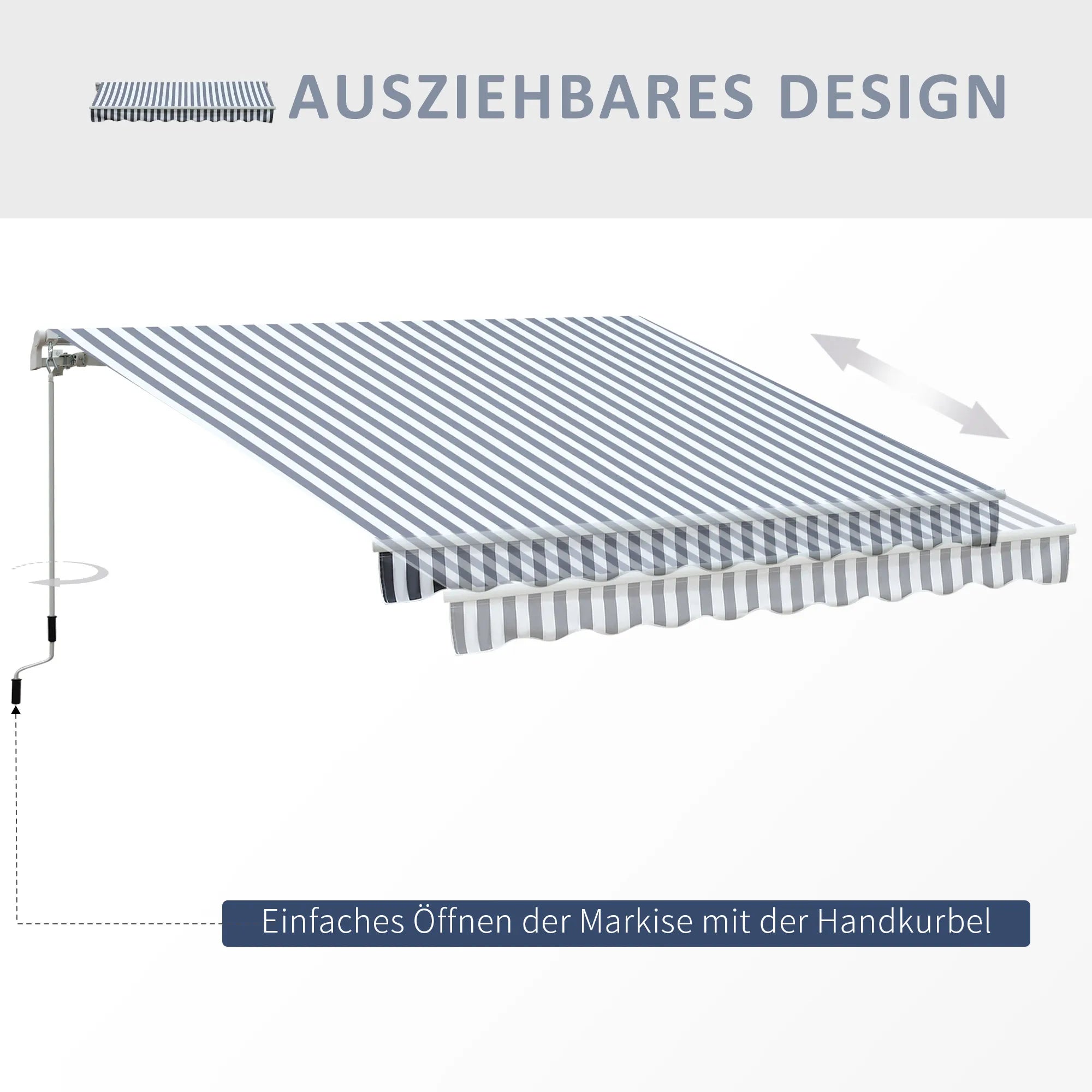 Schema su ištraukiamu markizės dizainu