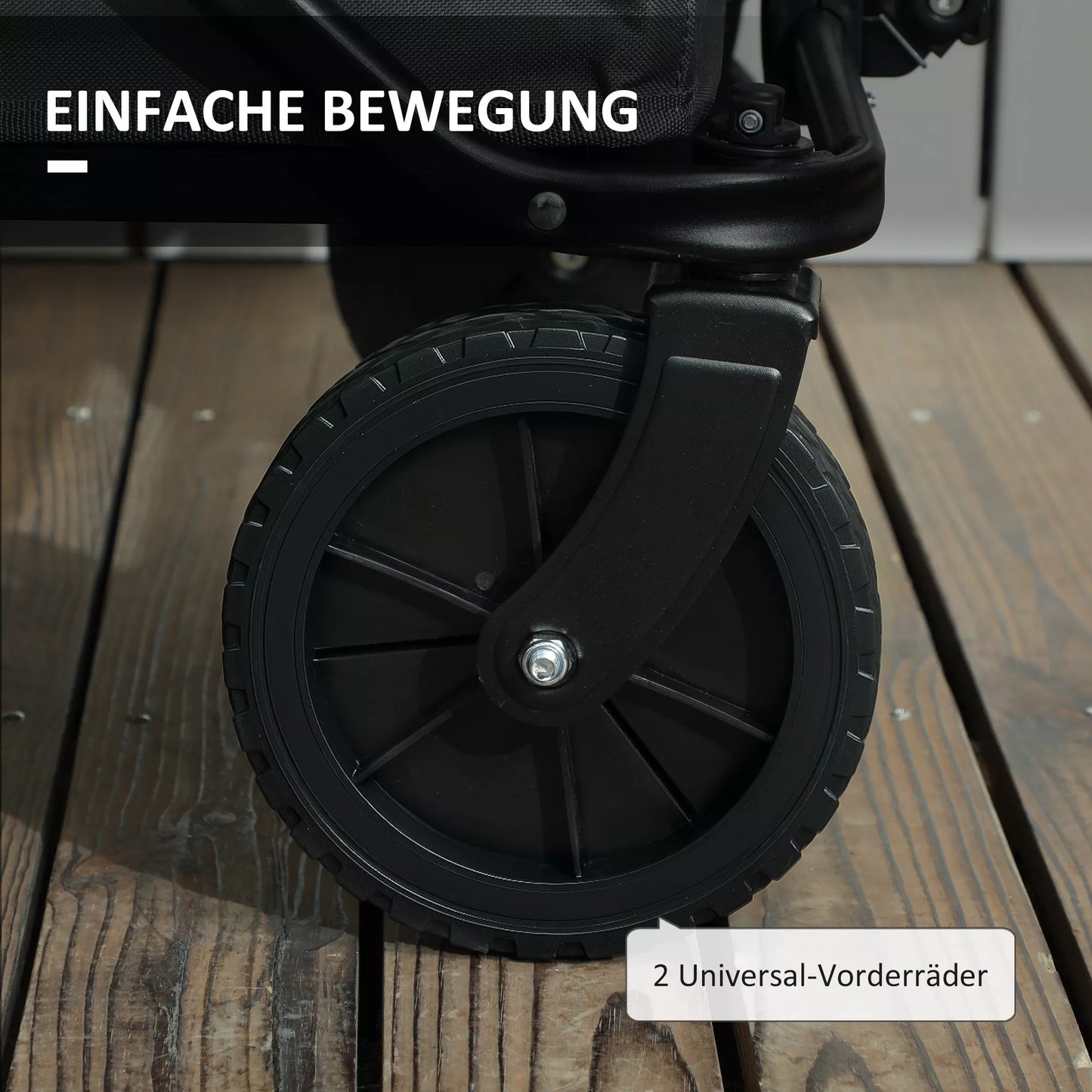 Sodo vežimėlis, sulankstomas, atlaikantis 120 kg, su nuimamu tentu, 160 litrų, tamsiai pilkos spalvos