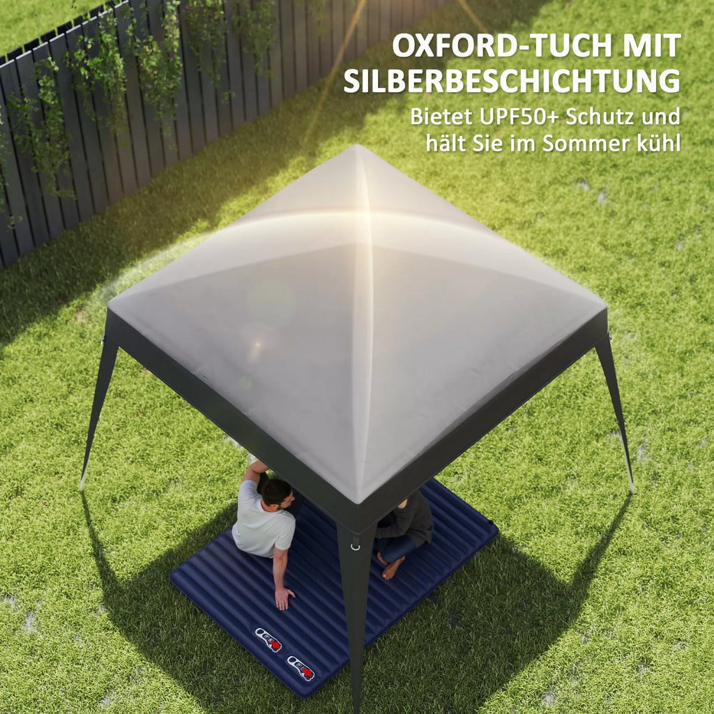 Pavilionų atsarginis stogas, atsarginė tentinė danga paviljonui (pagrindo matmenys 3x3 m / viršutinės dalies matmenys 2,4x2,4 m), atsarginis sodo palapinės stogas, UPF50+