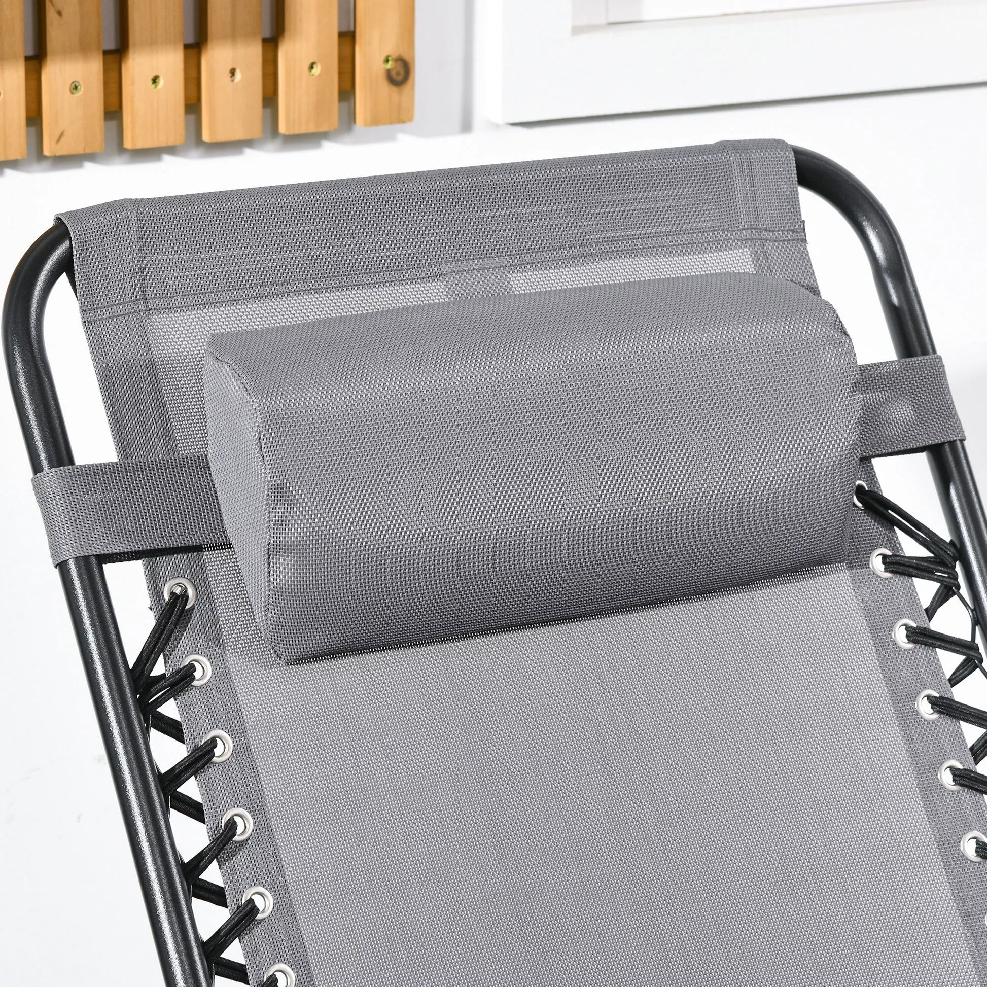 Lauko supynės, atsparios atmosferos poveikiui, sulankstomos, su pagalvėle, iki 120 kg, šviesiai pilkos spalvos