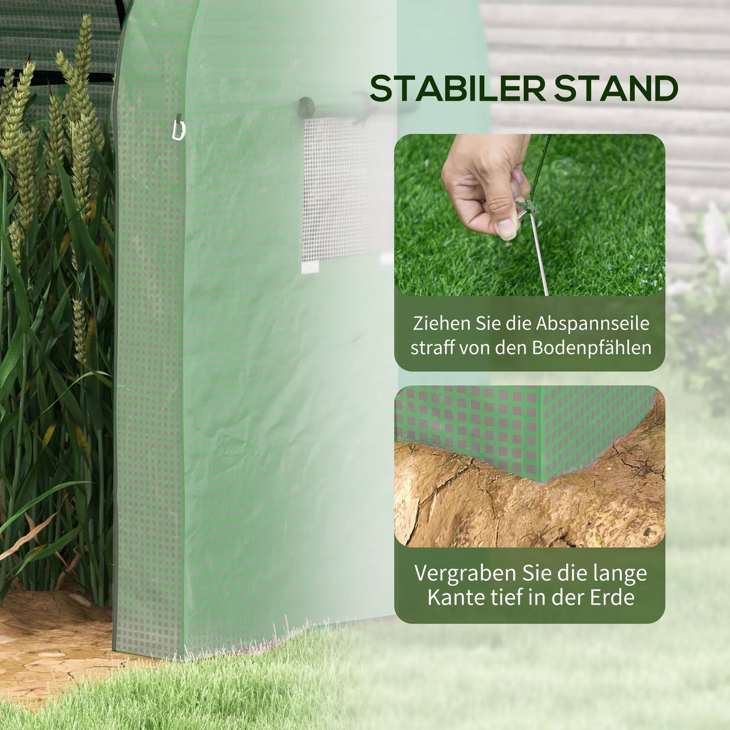 Mini šiltnamis Šiltnamis Šiltnamis, 2 auginimo zonos, suskleidžiamos durys, 185 x 94 x 150 cm, žalias