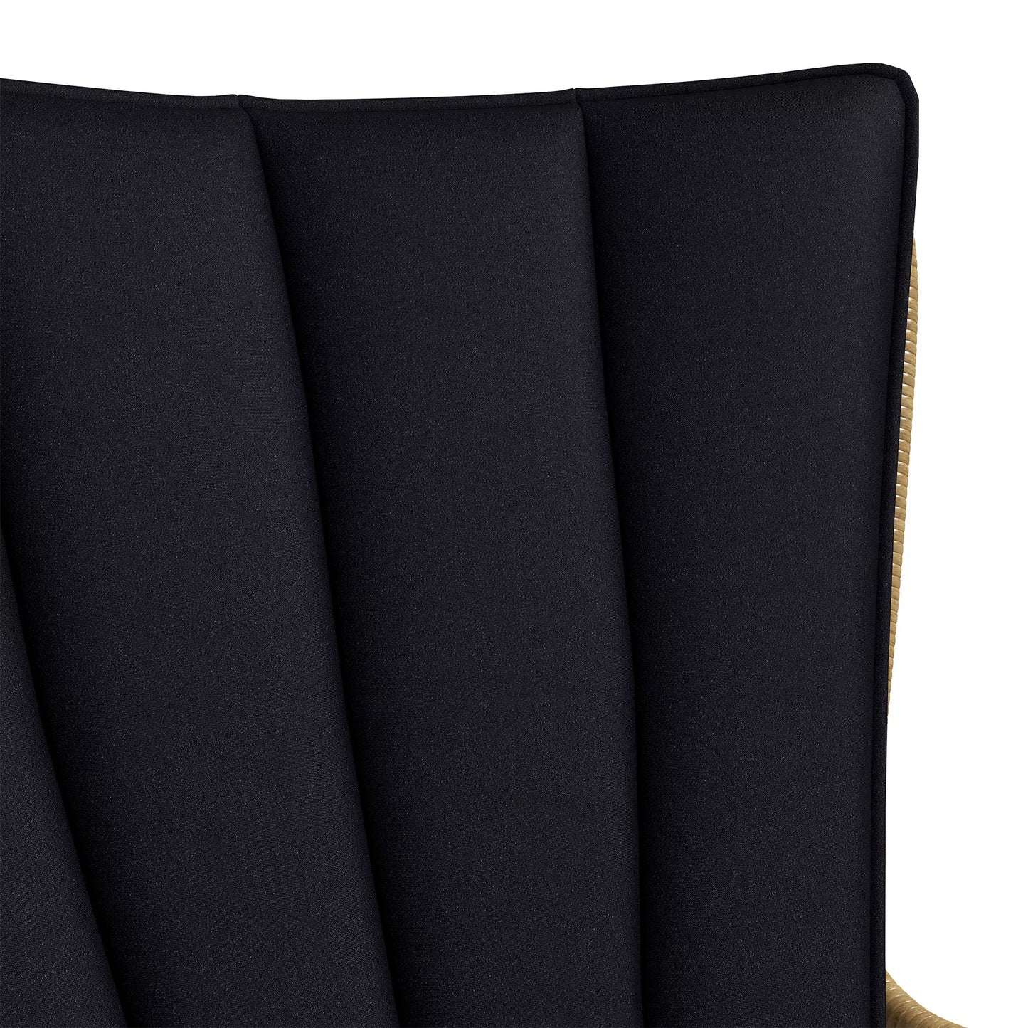 Bistro komplektas, balkono baldų komplektas, boho stilius, atsparus oro sąlygoms, 76 x 66 x 96 cm, juodas