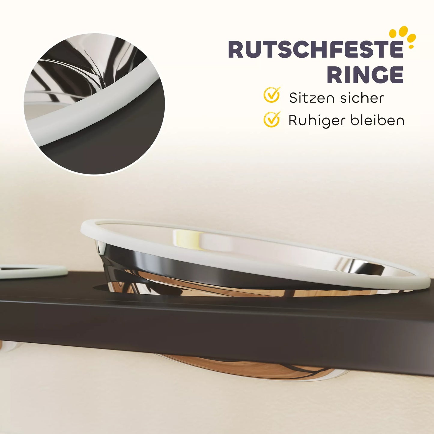 Padidintas šunų dubuo Reguliuojamo aukščio dubuo su saugojimo vieta Vandens dubuo 2 x 800 ml Nerūdijančio plieno dubuo 89,5 x 27 x 74 cm Juodas