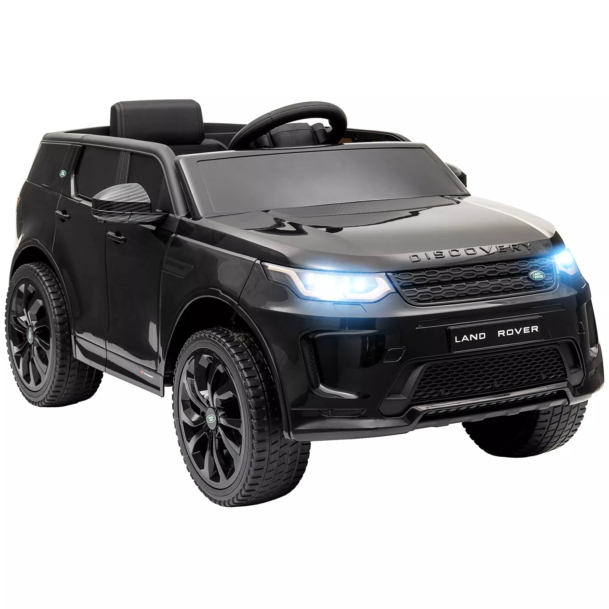 Elektrinis automobilis vaikams, 12V transporto priemonė vaikams su nuotolinio valdymo pultu, LED žibintais, muzika ir garsiniu signalu (garia), skirta 3-6 metų vaikams, juodos spalvos