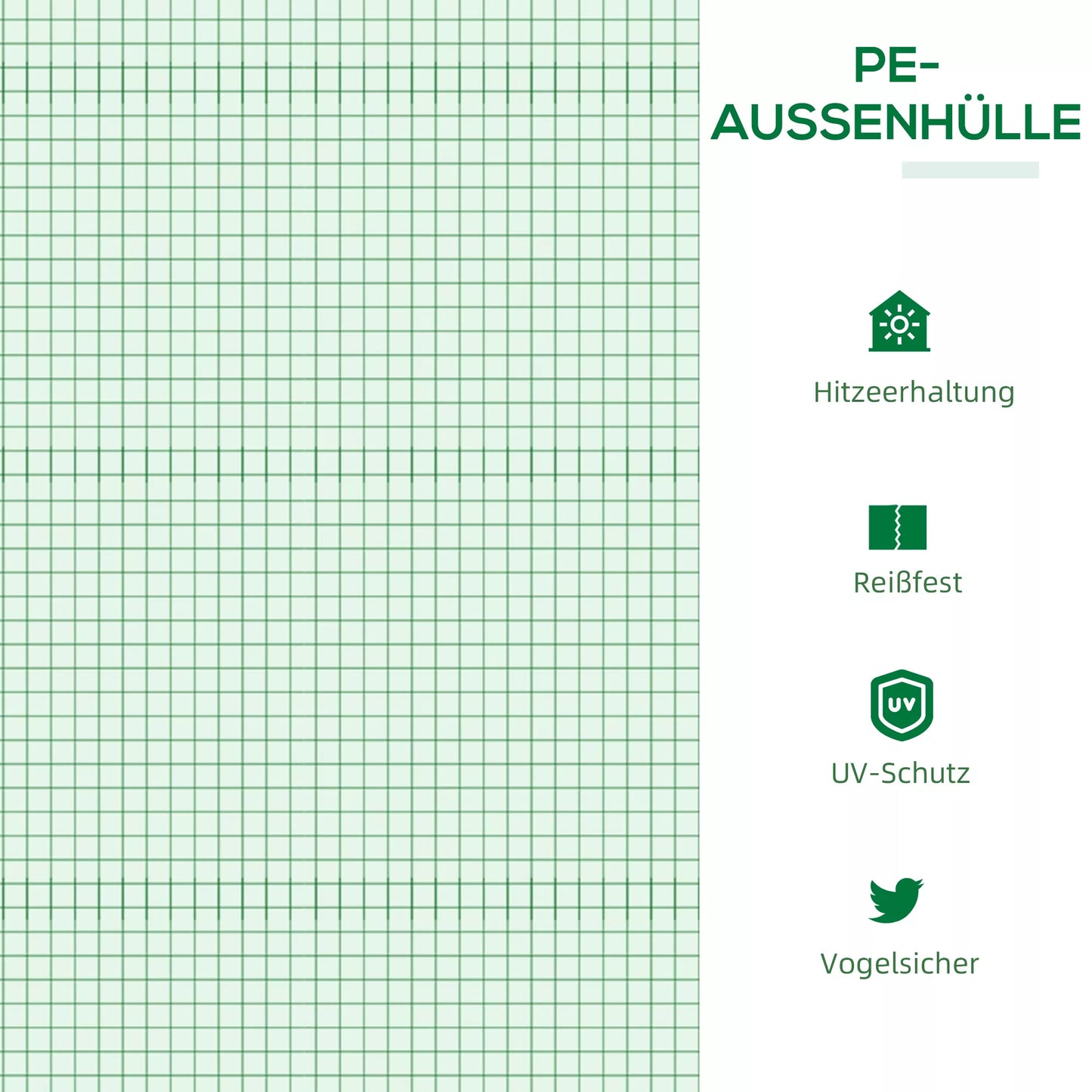 Folinis šiltnamis su langu, PE šiltnamis, pomidorų namelis, ankstyvasis lysvas 120 x 60 x 60 cm, žalias