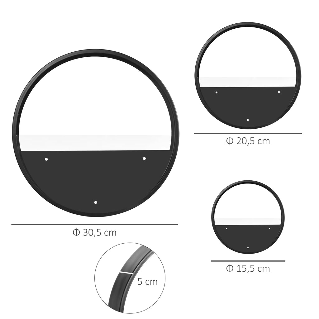 Sieninių vazonų schema su matmenimis 30,5, 20,5 ir 15,5 cm