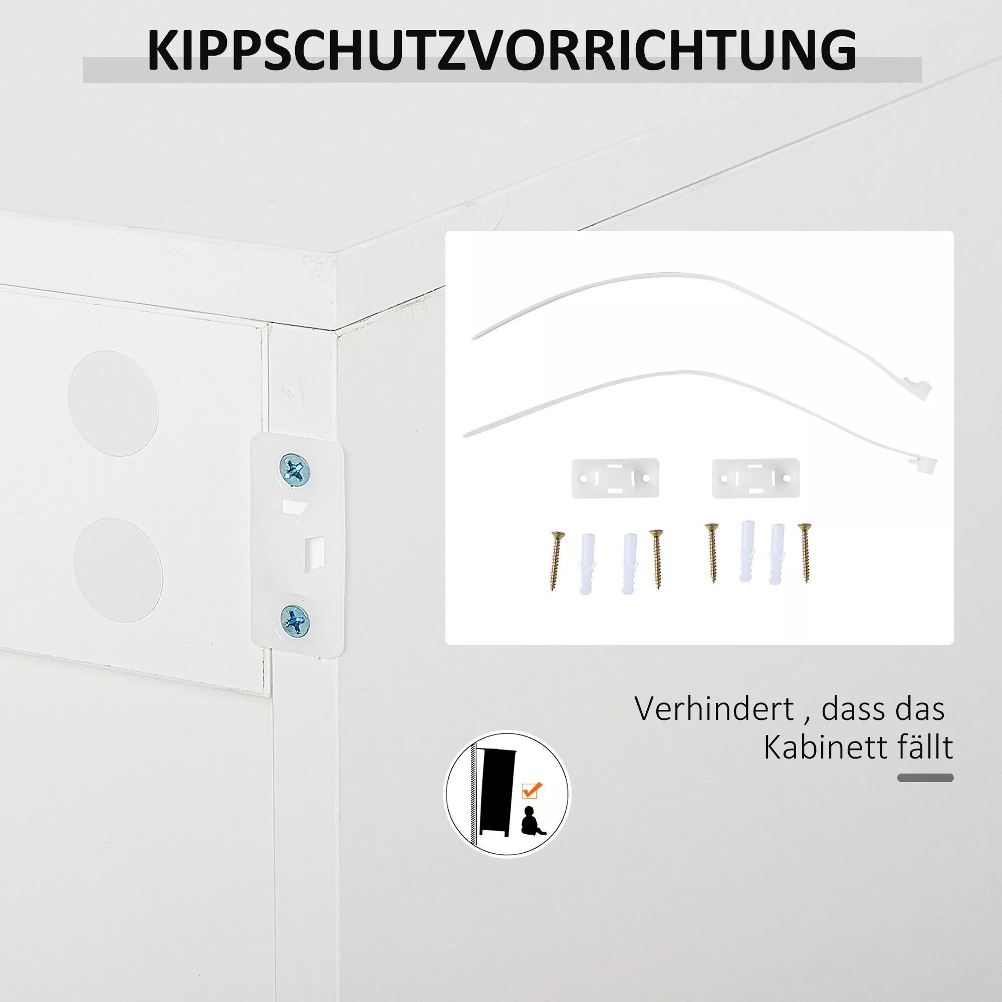 Bufetas Komoda, 2 stalčiai, „Push-Click“ sistema, 117 cm x 36 cm x 74 cm, balta